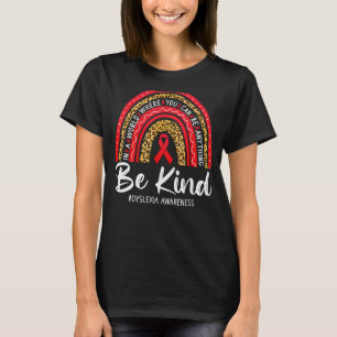 Leopard Rainbow be like Red Ribbon Dyslexia Awaren T Shirt