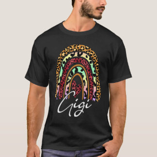 Leopard Rainbow Blsed Gigi Mors dag Kärlek Hea T Shirt