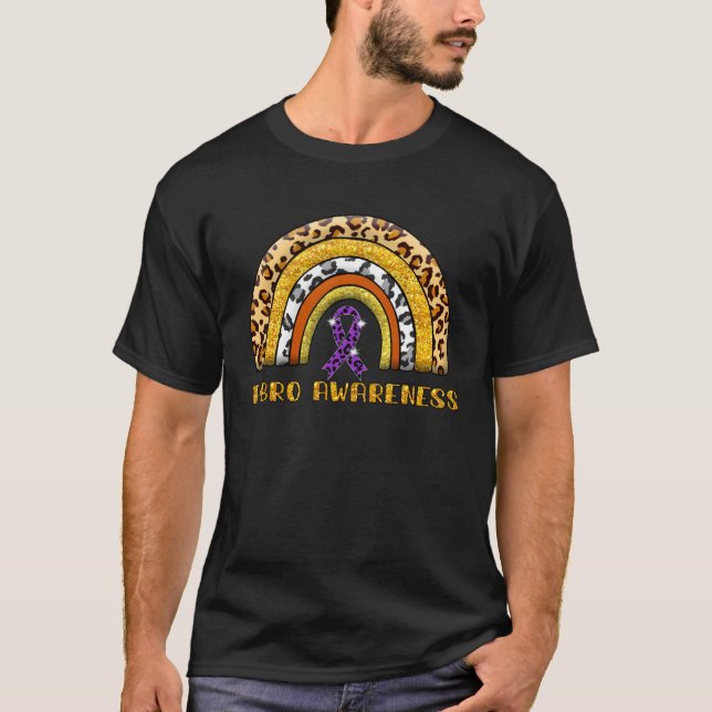 Leopard Rainbow Fibro Warrior T Shirt (Framsida)