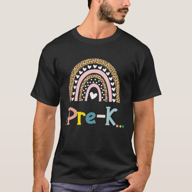 Leopard Rainbow före K där Äventyr börjar T Shirt (Framsida)