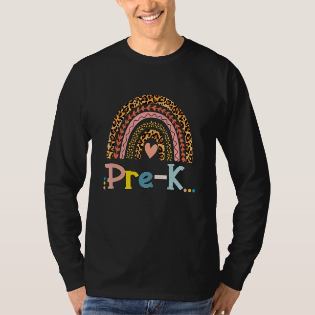 Leopard Rainbow före K där Äventyr börjar T Shirt (Framsida)