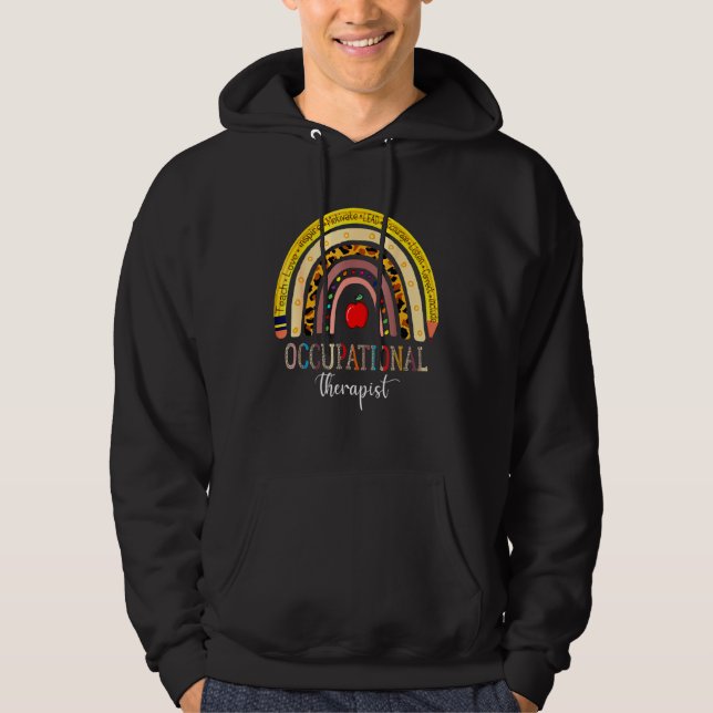 Leopard Rainbow Halloween C Hoodie (Framsida)