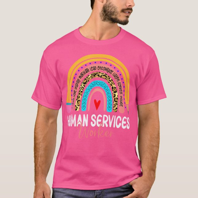 Leopard Rainbow Healthcare D T Shirt (Framsida)