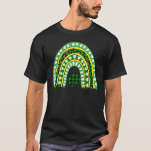 Leopard Rainbow Irish Shamrocks St Patrick S Day L T Shirt