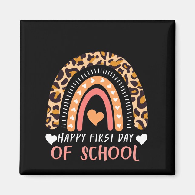 Leopard Rainbow Kindergarten Teacher Magnet (Framsidan)