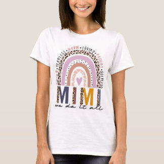 Leopard Rainbow Mimi Life, Blsed Mimi T Shirt