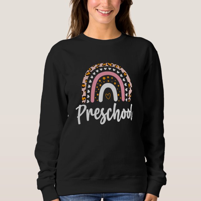 Leopard Rainbow Preschool Back to school Lacher T Shirt (Framsida)