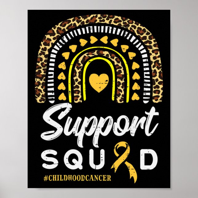 Leopard Rainbow Support Squad Childnature Cancer A Poster (Framsidan)