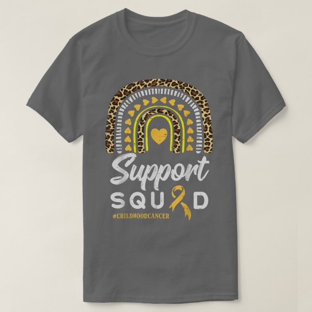 Leopard Rainbow Support Squad Childnature Cancer A T Shirt (Design framsida)