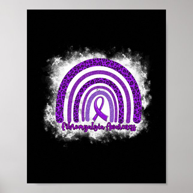 Leopard Rainbow Warrior Fibromyalgia Awareness Poster (Framsidan)