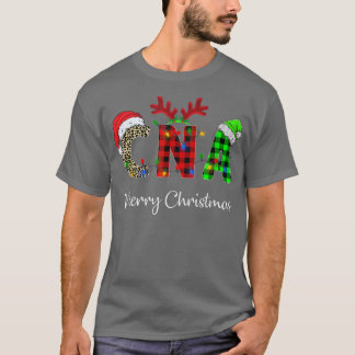 Leopard Red Play CNA Nursing Santa Hat Reindeer C T Shirt
