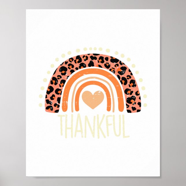 leopard regnbåge - tack vare thanksgiving - hem poster (Framsidan)