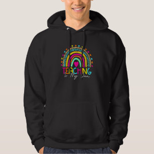 Leopard Regnbåge Undervisning Är Min Jam Lärare Ti Hoodie