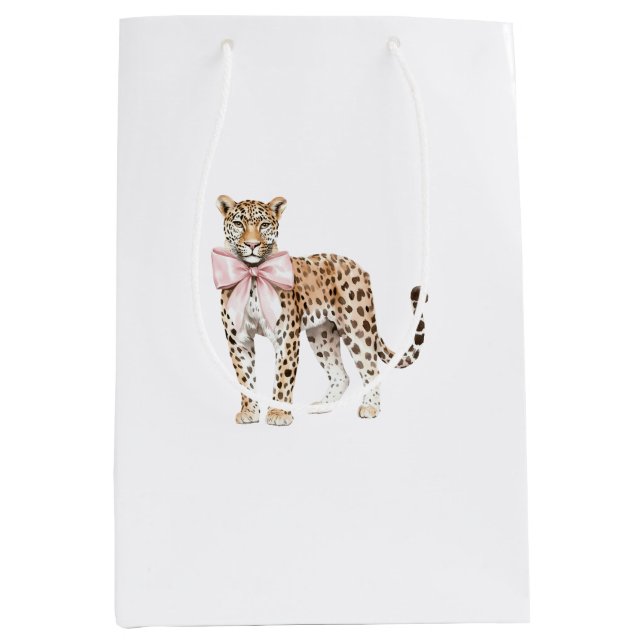 Leopard Rosa Bow Birthday (Framsidan)