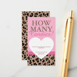 Leopard & Rosa Hur många kanarier Game Game Gissa Tilläggskort
