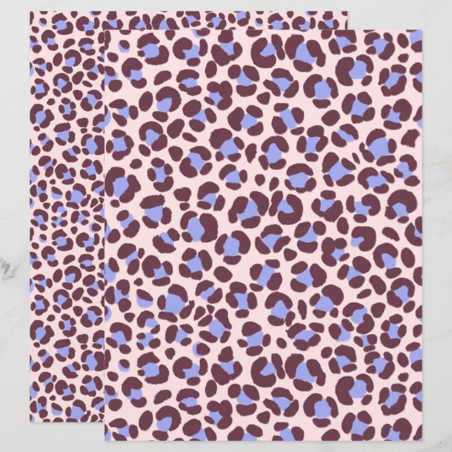 Leopard Rosa Lila Brown (Fram/baksida)