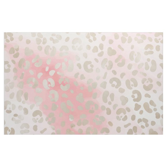 Leopard rosa vattencolor mönster tyg (Yard)