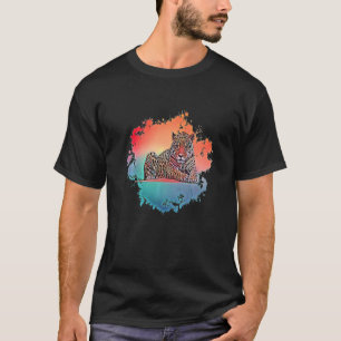 Leopard Rovdjur Stort Kattdjur Afrika Färgrik Le T Shirt