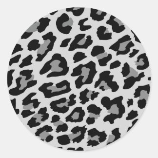leopard runt klistermärke