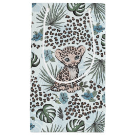Leopard Safari Baby Pojke Dschungel Blommig