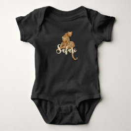 Leopard safari black baby one-biet bodydress t shirt