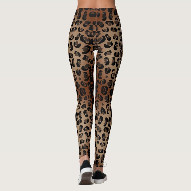 Leopard Safari Skriv ut Leggings (Baksida)