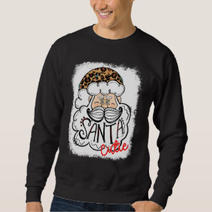 Leopard Santa Cutie God jul Family Pajamas Lång Ärmad Tröja