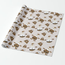 Leopard Santa Handväska Mönster i Beige