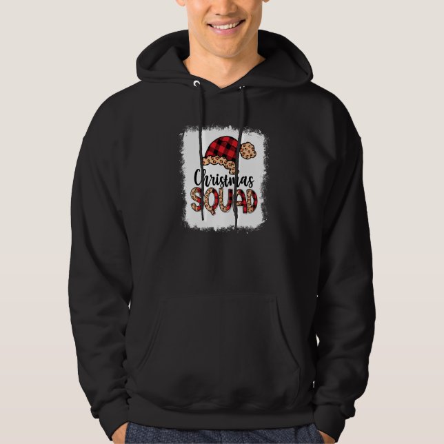 Leopard Santa Hat Christm Hoodie (Framsida)