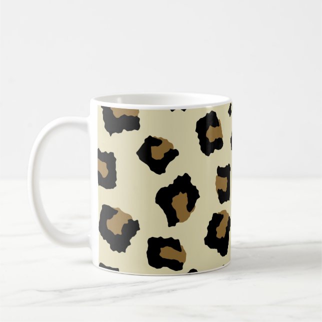 Leopard Seamless Mönster Kaffemugg (Vänster)