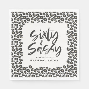 leopard sextio och sassy party pappersservett