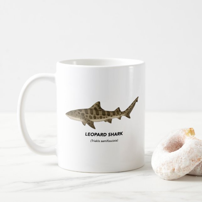 Leopard Shark - Marine Animals of California Kaffemugg (Med munk)