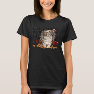 Leopard Shih Tzu Mamma med Shih Tzu Mamma Pappa T Shirt