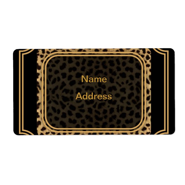 Leopard Shipping Label Fraktsedel (Framsidan)