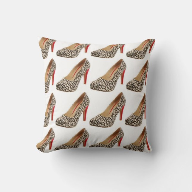 Leopard Shoe Diva Mode Pillow Kudde (Framsida)