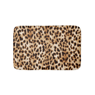 Leopard Skin, autentiskt Wildlife Mönster. Badrumsmatta