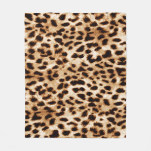 Leopard Skin, autentiskt Wildlife Mönster. Fleecefilt