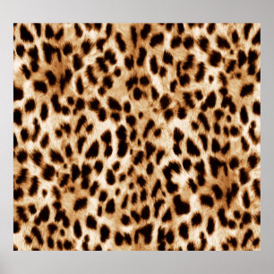 Leopard Skin, autentiskt Wildlife Mönster. Poster