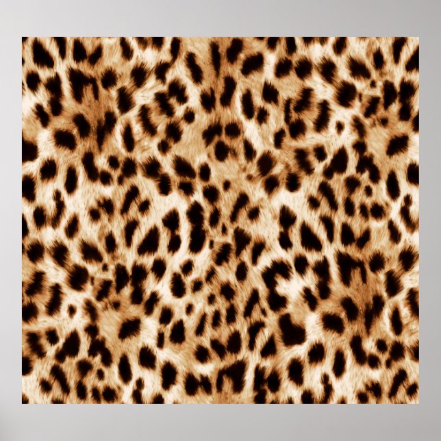 Leopard Skin, autentiskt Wildlife Mönster. Poster (Framsidan)