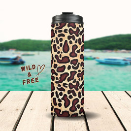 Leopard Skin Brown Cream Mönster -