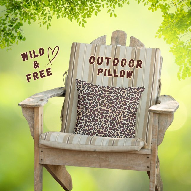 Leopard Skin Brown Cream Mönster - Kudde (Skapare uppladdad)