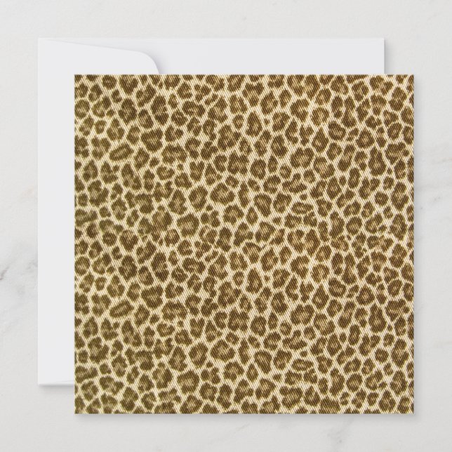 Leopard Skin Fabric Mönster Inbjudningar (Framsida)
