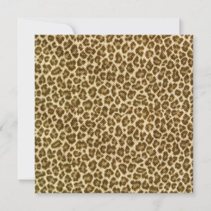 Leopard Skin Fabric Mönster Inbjudningar