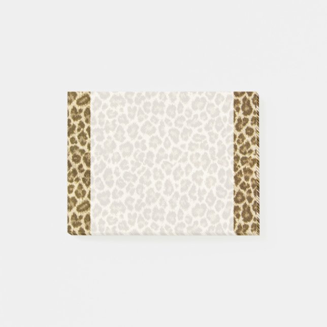 Leopard Skin Fabric Mönster Post-it Block (Framsida)