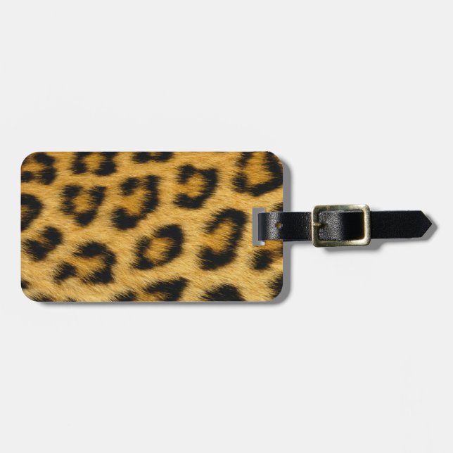 Leopard Skin Hair Print Bagagebricka (Horisontell Framsida)