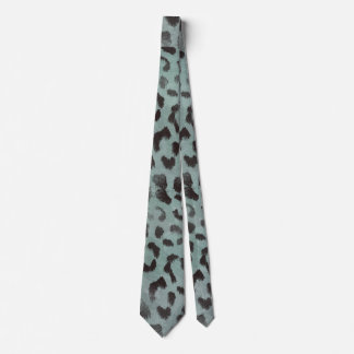 Leopard Skin i Tangerine Blått Hav Slips