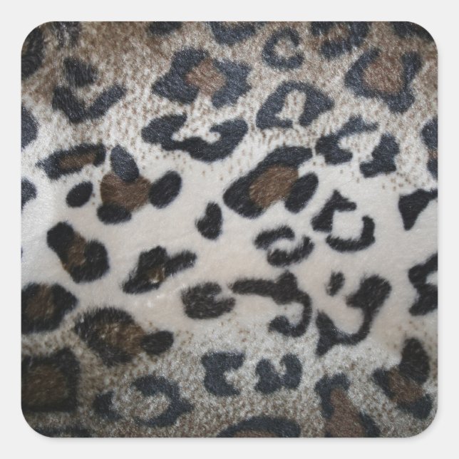 Leopard skin mönster fyrkantigt klistermärke (Framsida)