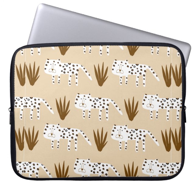 Leopard skin mönster laptop fodral (Framsidan)