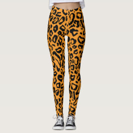 Leopard skin mönster leggings
