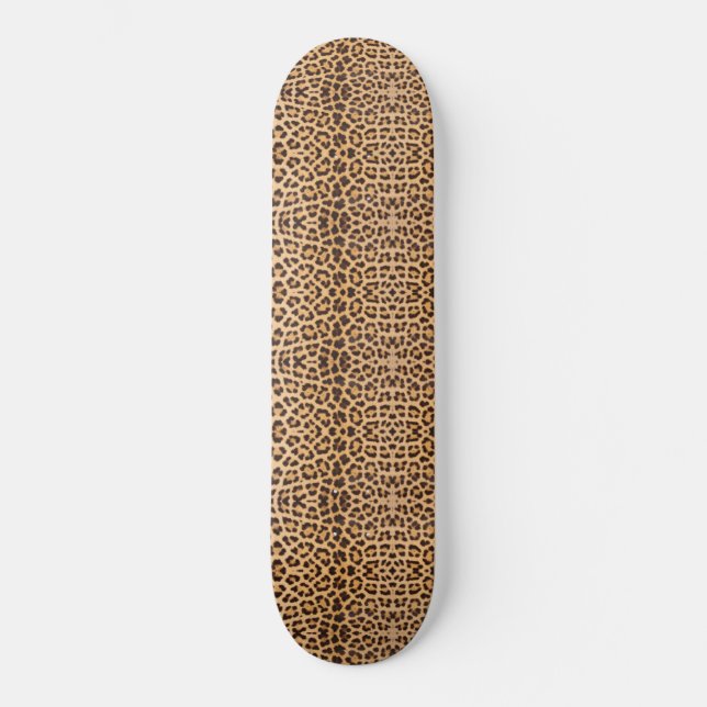 Leopard Skin mönster Mini Skateboard Bräda 18,5 Cm (Framsida)